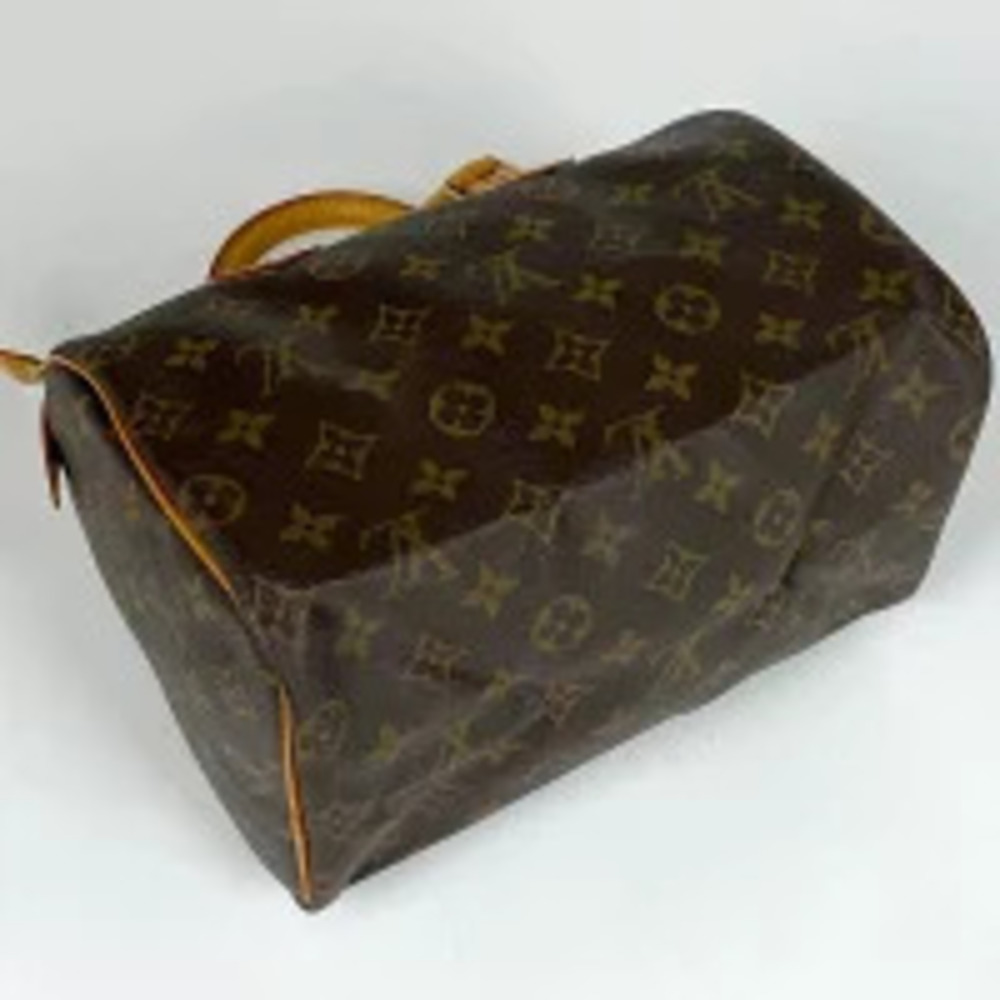 Louis Vuitton Brown Monogram Bag Commuter Handbag Speedy Boston Brown
